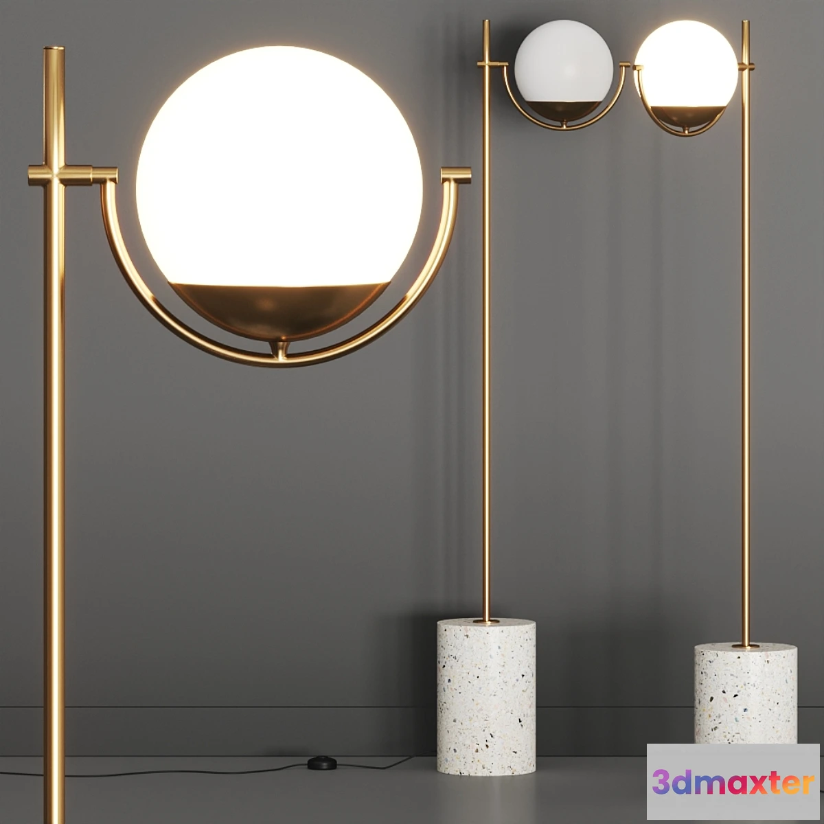 564587 - Crate and Barrel Rondure Globe Floor Lamp