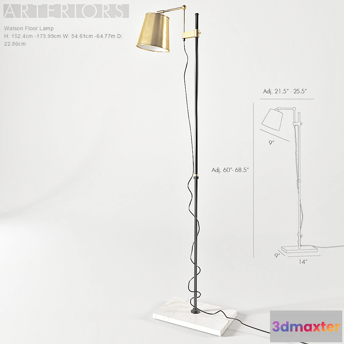 575012 - Arteriors Watson Floor Lamp