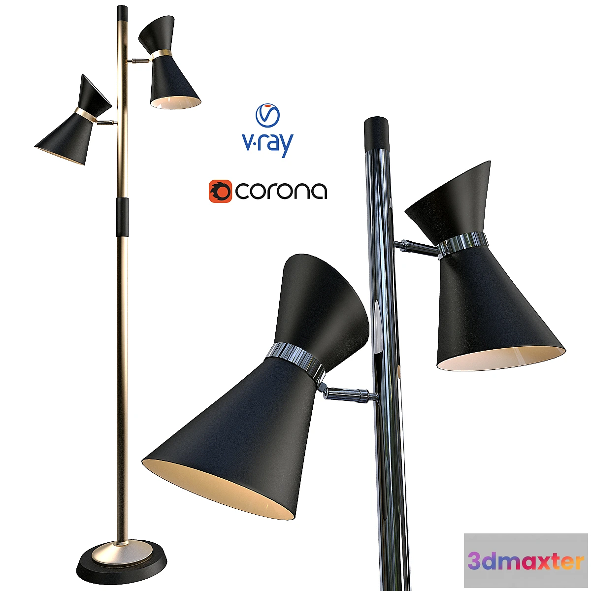613605 - CAMERON floor lamp model from Dainolite USA.