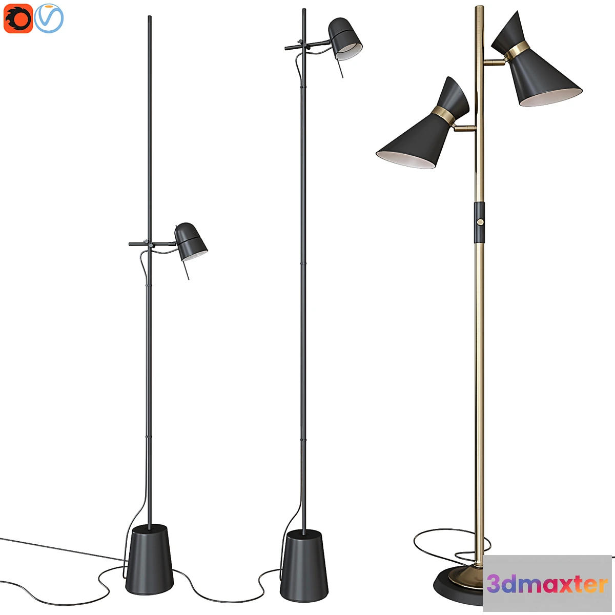 613709 - Counterbalance floor lamp Luceplan. Jared floor lamp