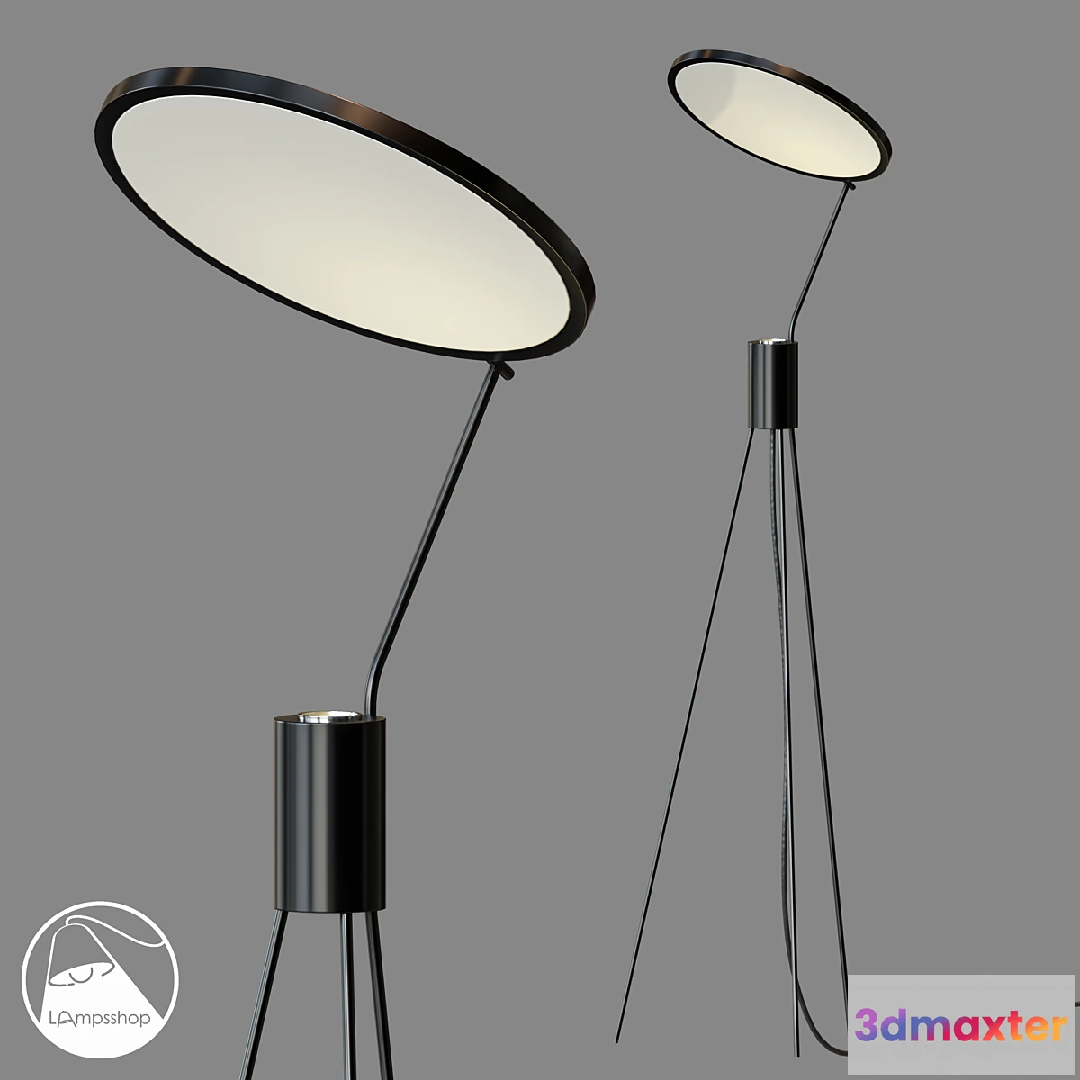 613749 - LampsShop.com T6048 Floor Lamp Ecrate