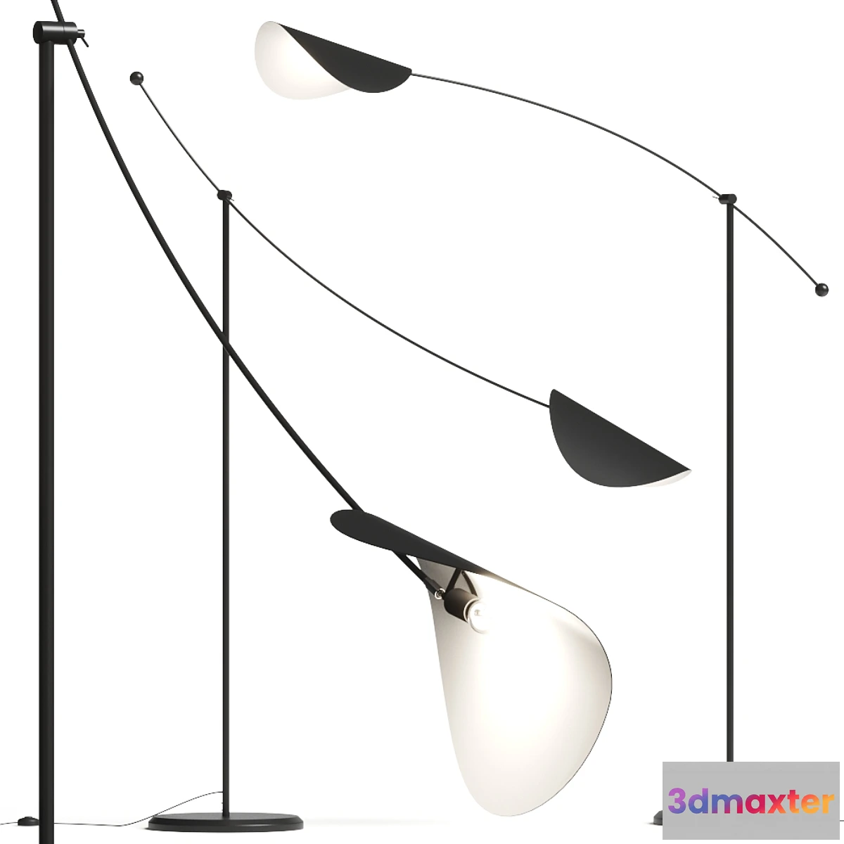 613837 - La Redoute Funambule Adjustable Reading Arc Floor Lamp
