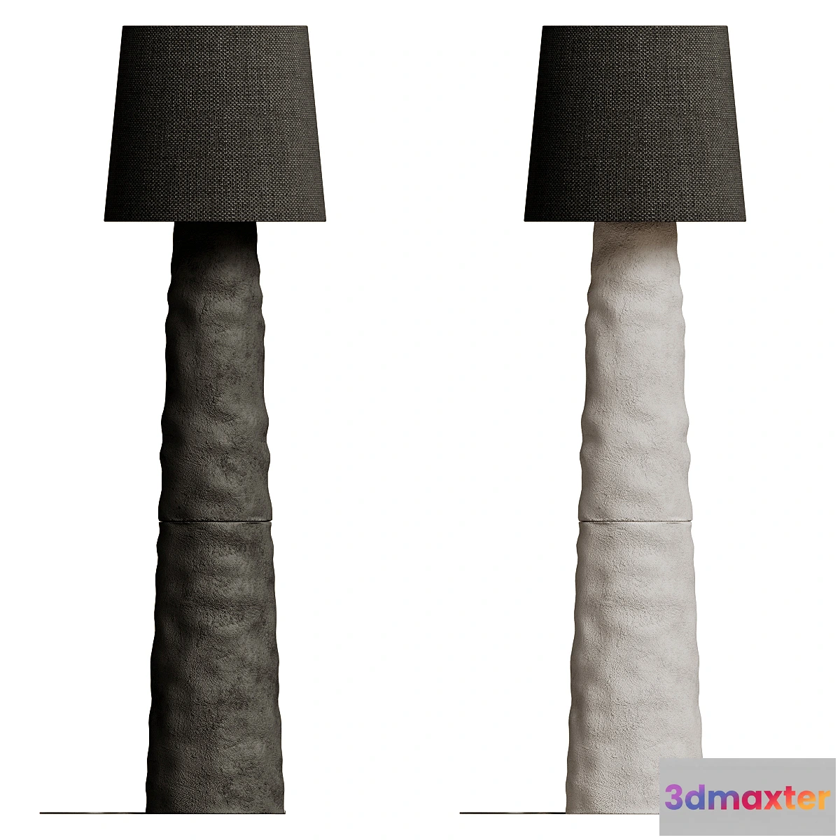 614011 - Sculpted Clay Floor Lamp By Faina - No.2