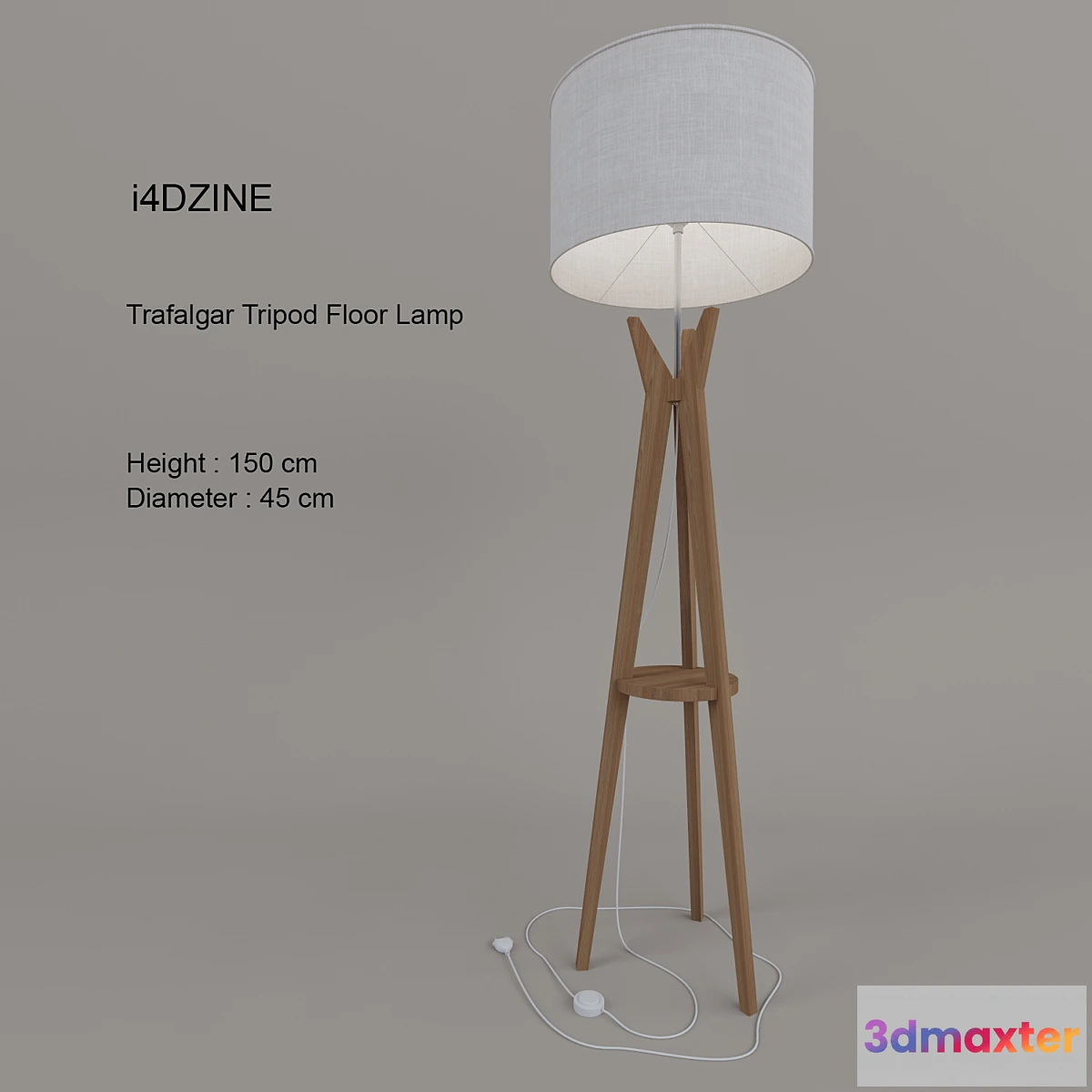 625593 - i4DZINE Trafalgar Tripod Floor Lamp