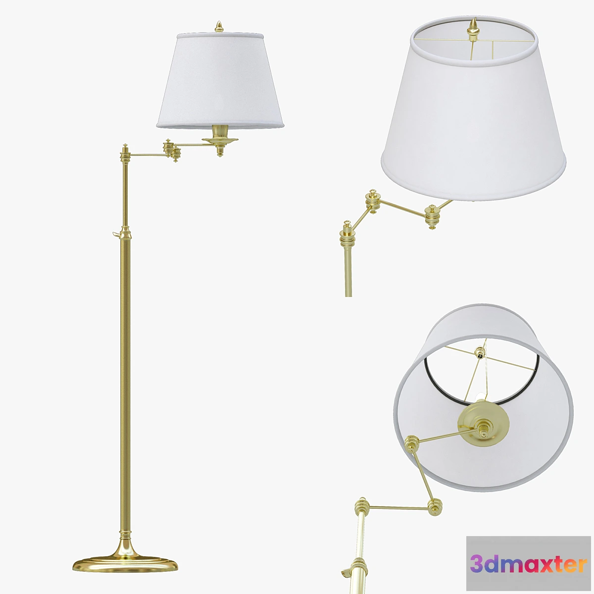 637339 - Visual Comfort Studio 1 Light Swing-Arm Floor Lamp