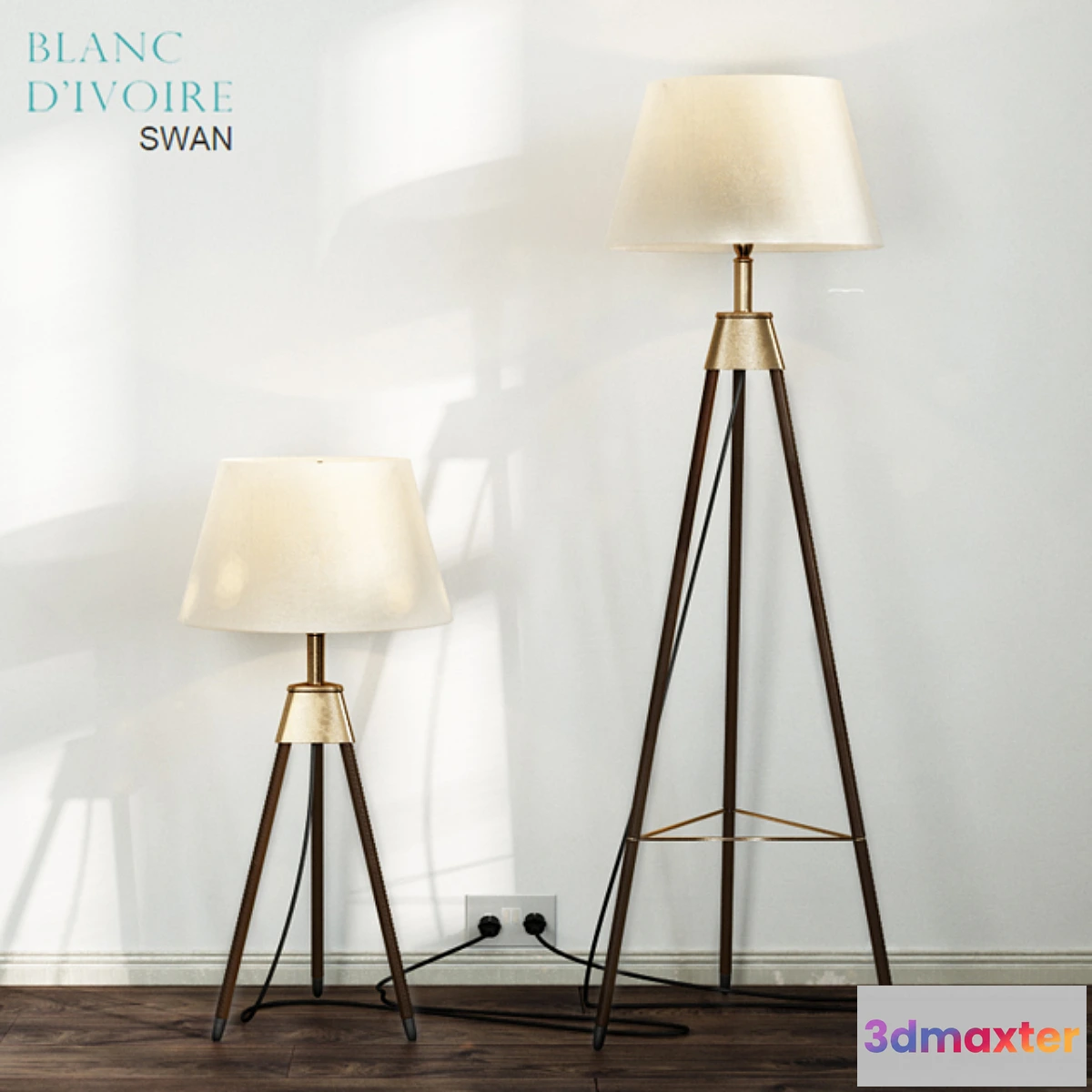637365 - Blanc Divoire TRIPOD lamp 2 versions - No.2