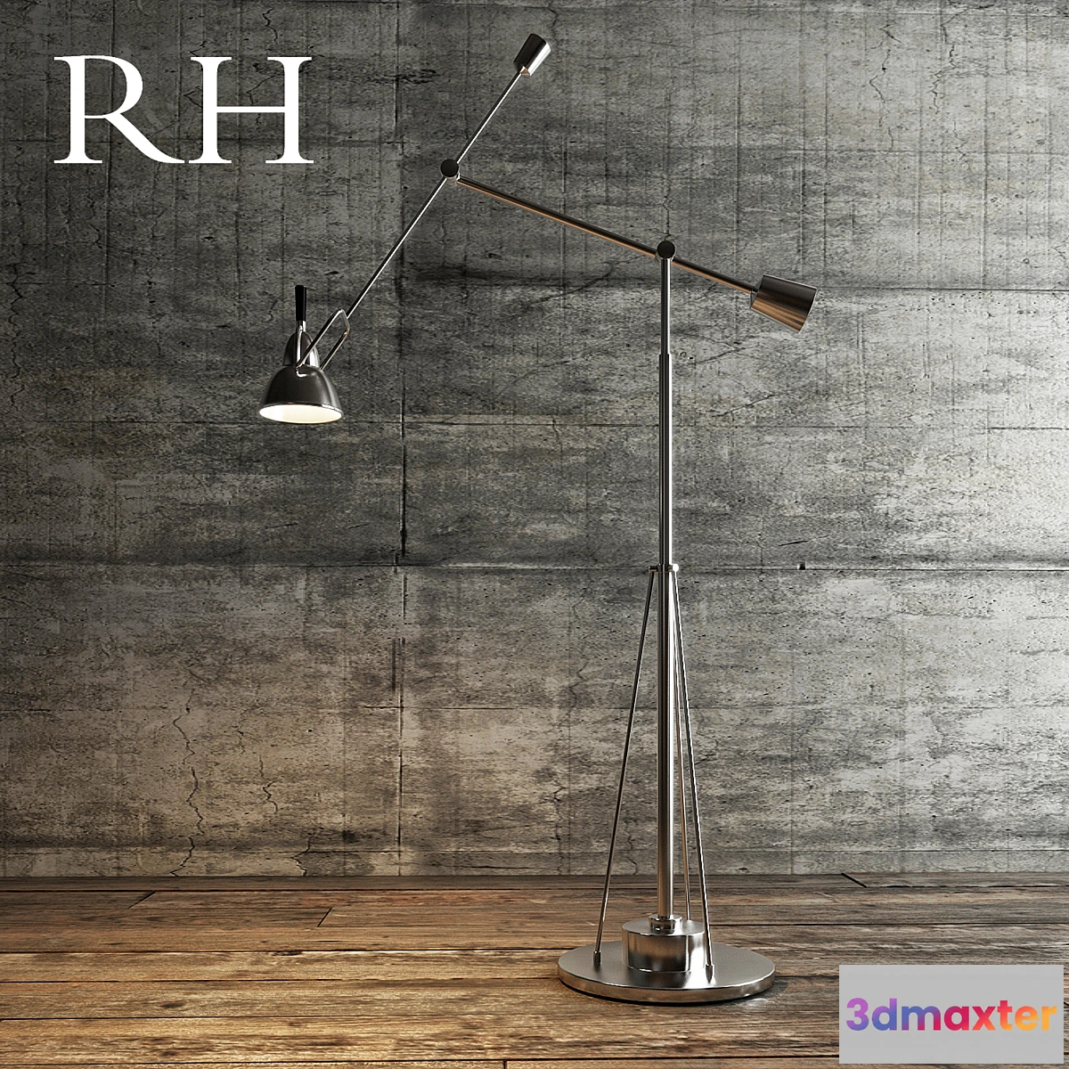640599 - Floor_lamp_RH_Metal_Silver