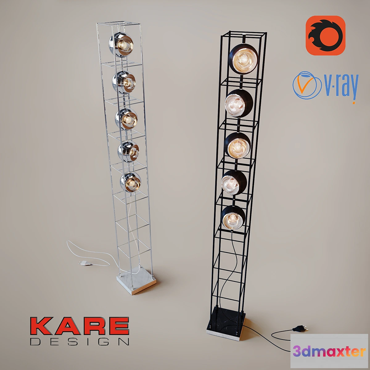 646675 - Floor Lamp Tower 5-lite