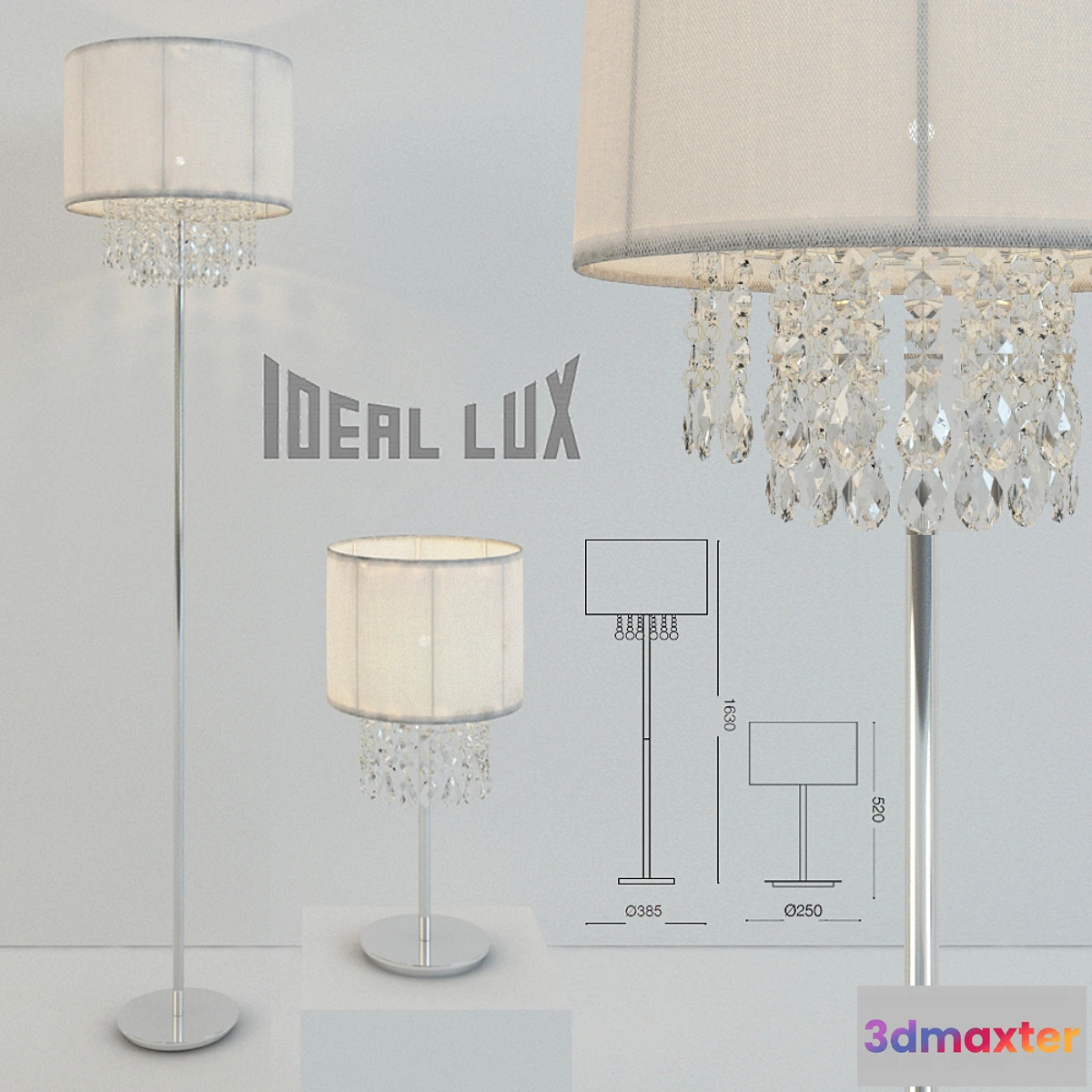 650837 - Floor lamp and lamp Ideal Lux Opera