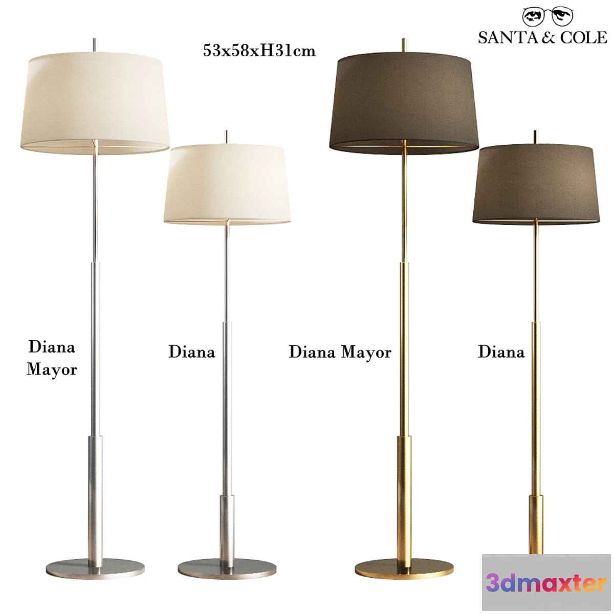 663305 - Floor Lamp Diana Santa & Cole