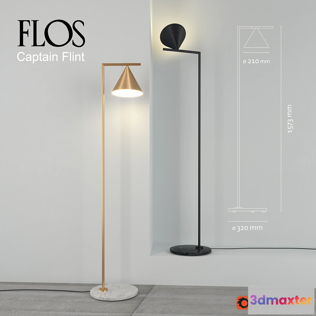 668009 - Capitan Flint floor lamp