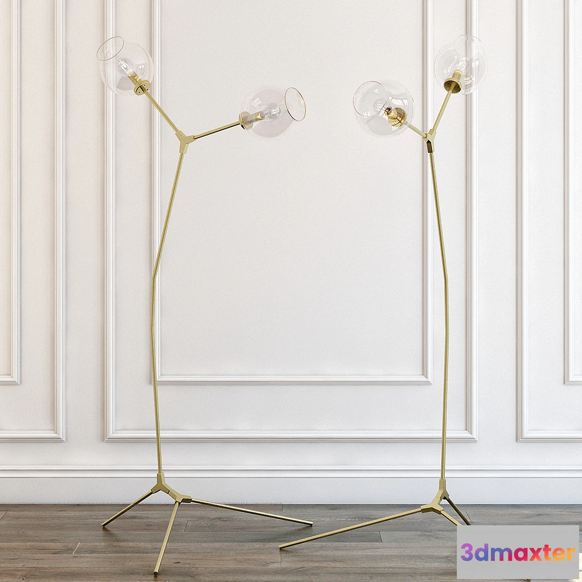 668011 - Floor lamp branching bubbles