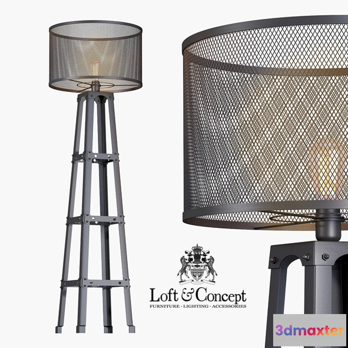 672961 - Lamp Radial Cage Floor Lamp