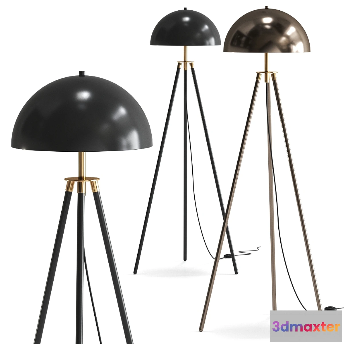 683060 - TRIPOD DOME FLOOR LAMP by SHADES OF LIGHT