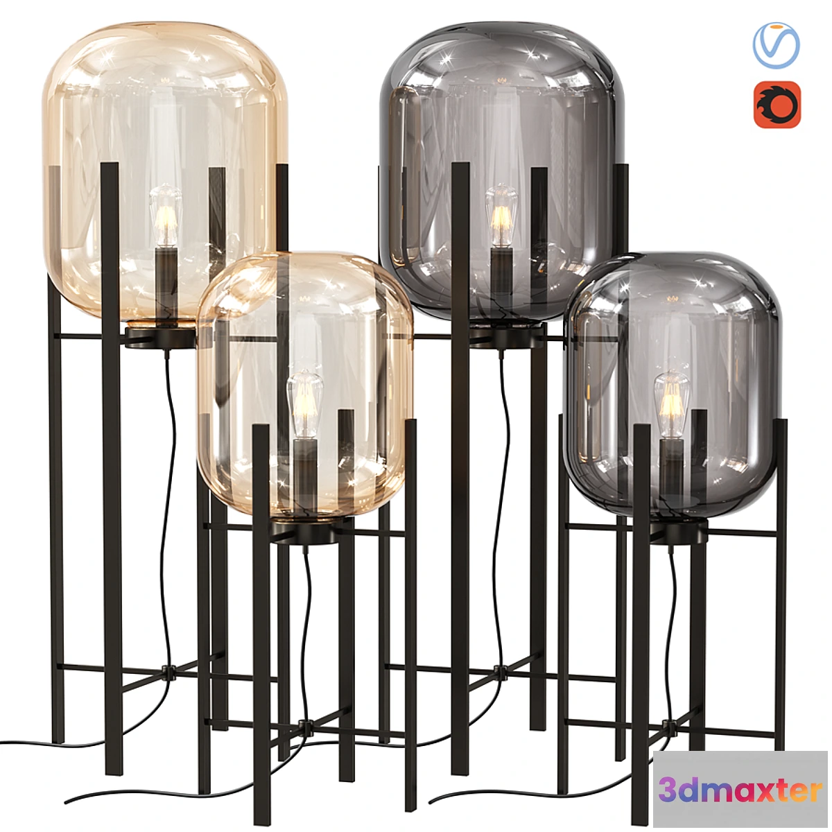 683148 - Floor lamp ST Luce BURASCA