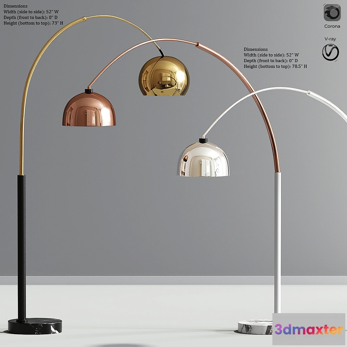 730182 - Modern Arc Floor Lamp Set 02 - No.2