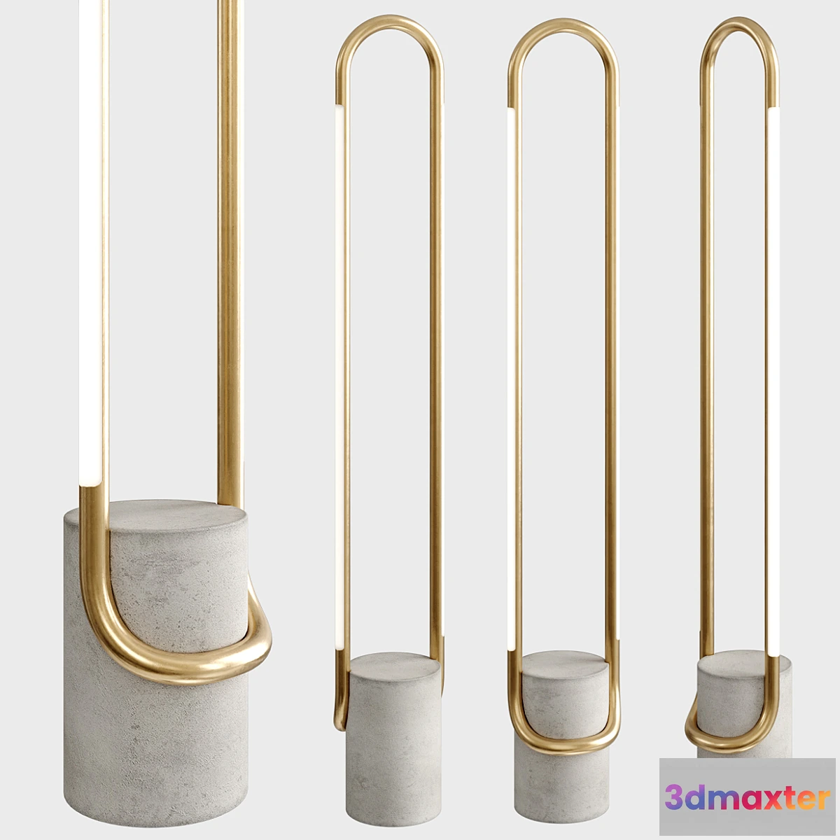 772019 - Beau Brass LED Floor Lamp
