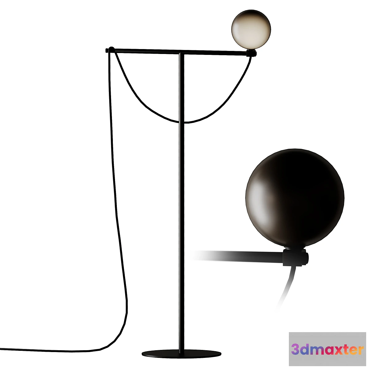 786064 - Handvärk Globe Floor Lamp Black - No.3