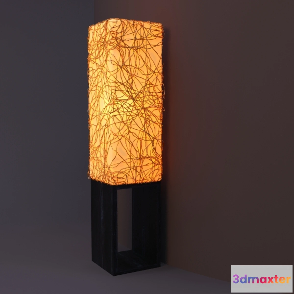 801510 - Lamp rattan and parchment