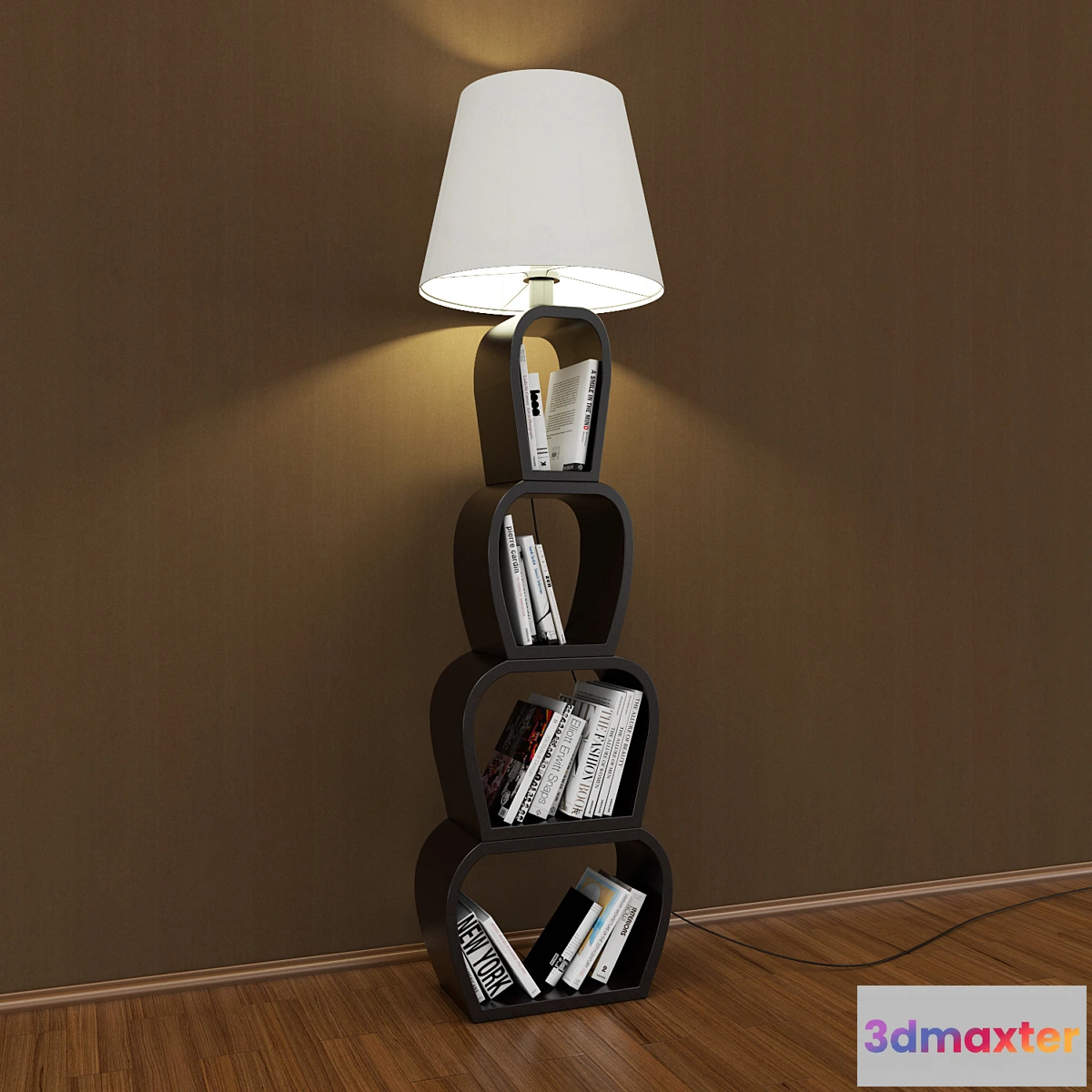 801624 - floor lamp with shelves