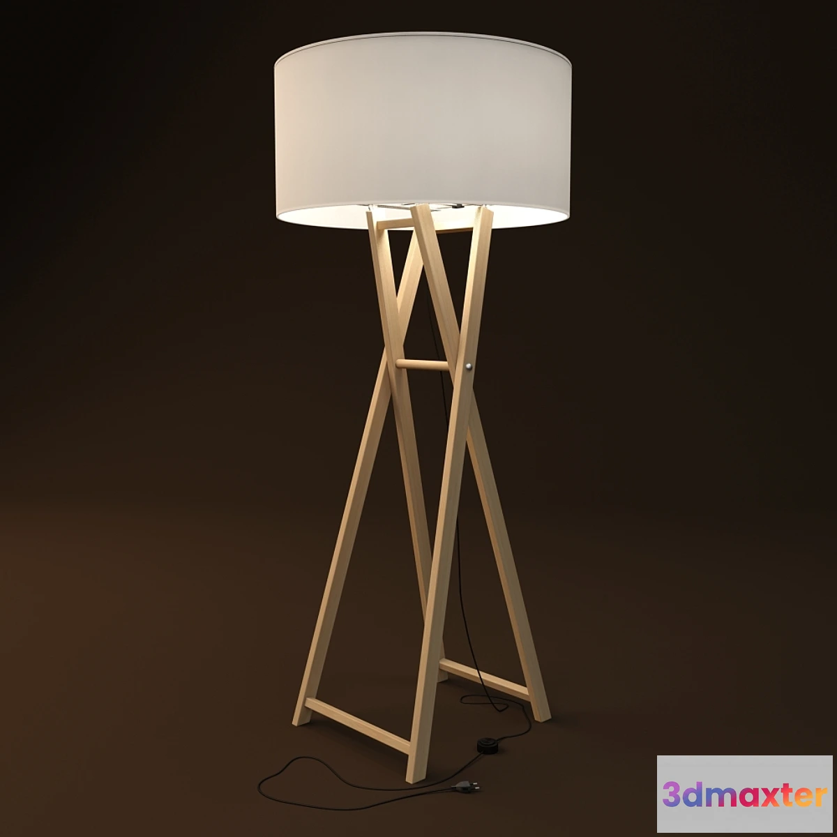809170 - Wooden floor lamp