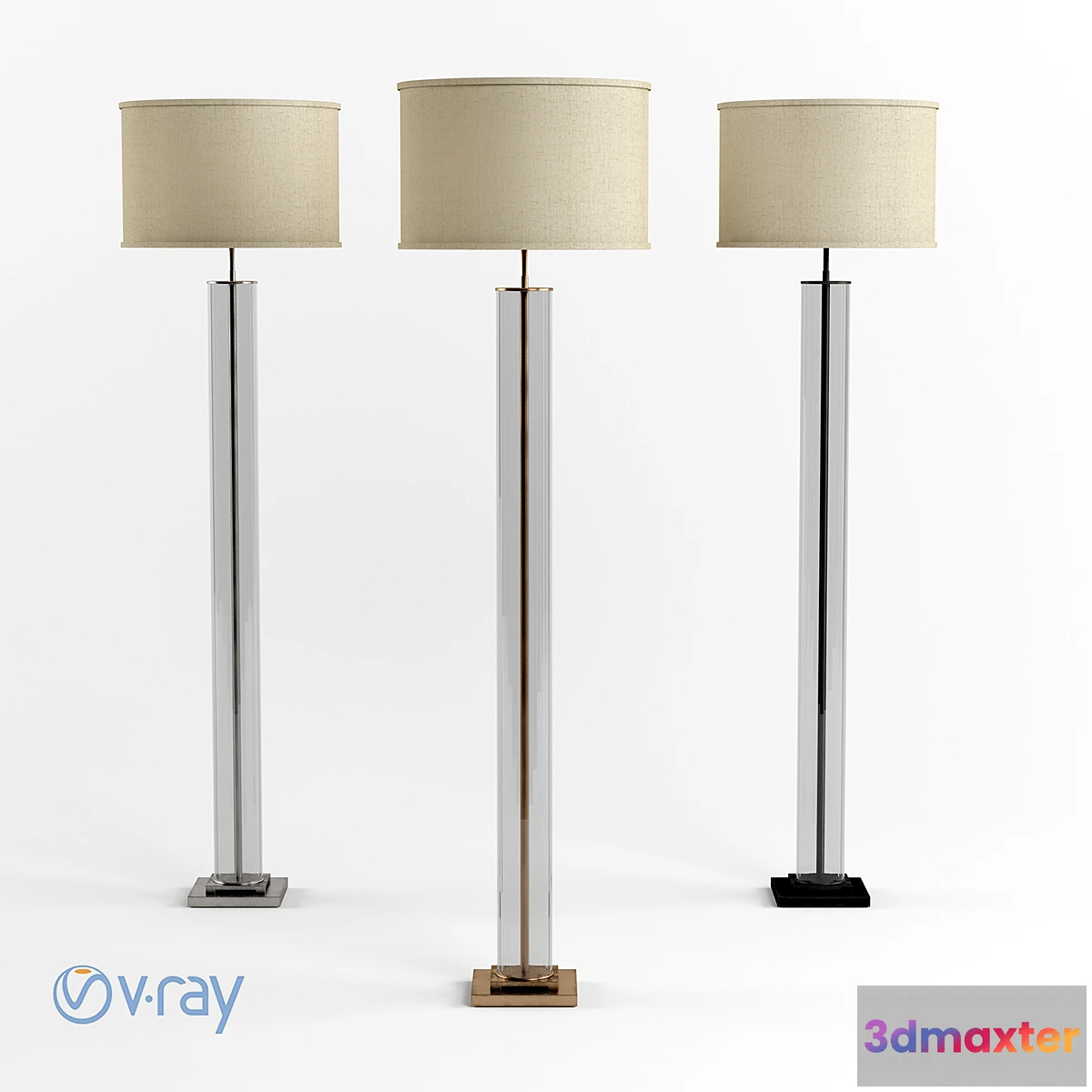 839158 - RH French Column Glass Floor Lamp - No.3