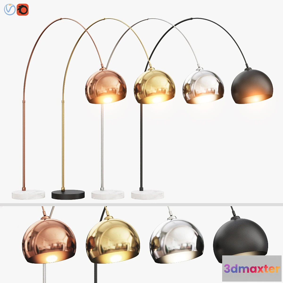 839192 - Bow Large Floor Lamp Made - No.4