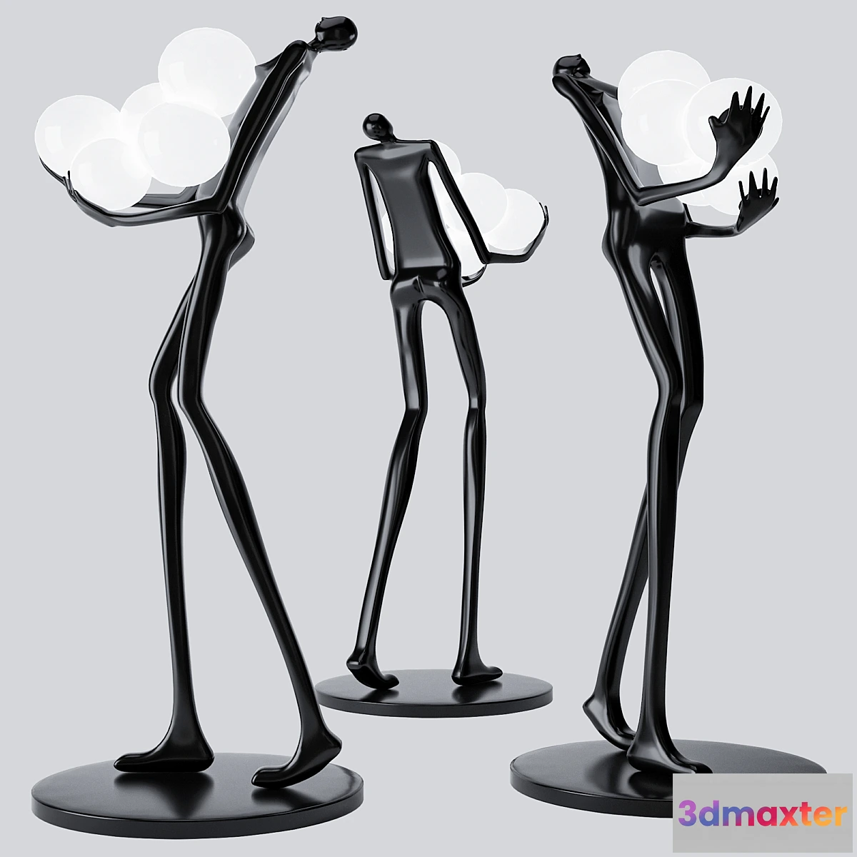 843099 - Floor Lamp Man Baloons Black - No.3