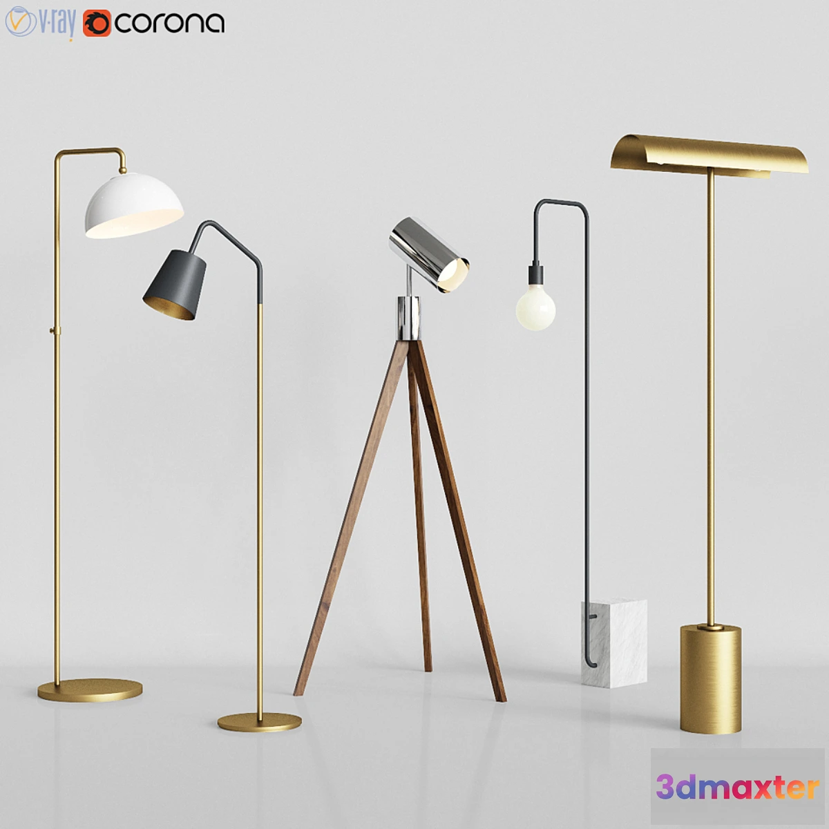 859541 - CB2 - 5 Floor Lamps Set 3 - No.4