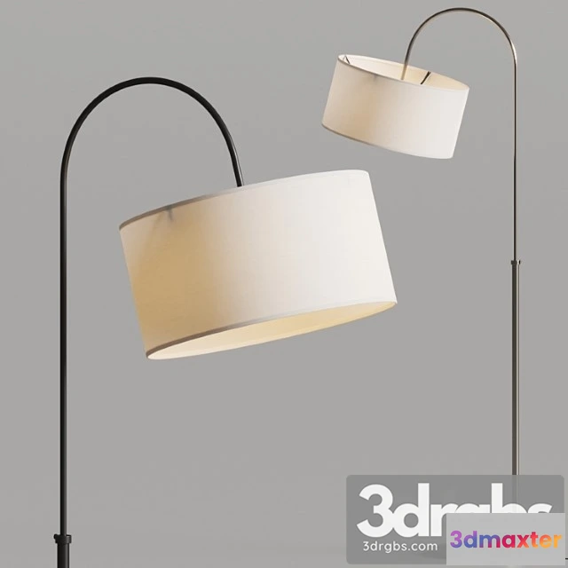 982718 - Crate And Barrel Petite Adjustable Arc Floor Lamps