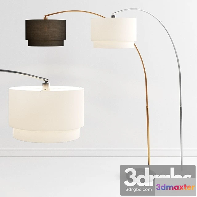 982726 - Crate Barrel Meryl Arc Brass Floor Lamp