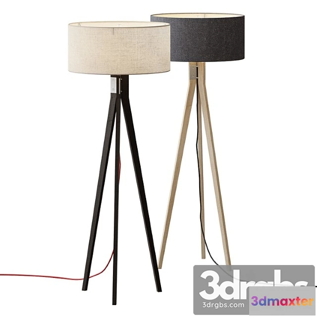 983072 - Folk tripod floor lamp