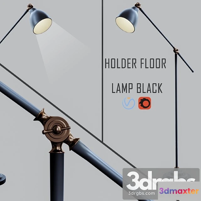 983150 - Holder Floor Lamp Black