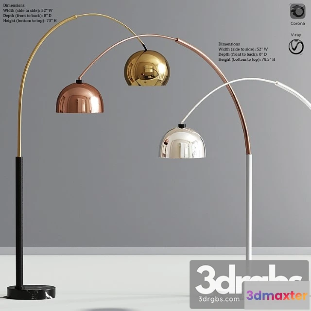 983420 - Modern arc floor lamp set 02
