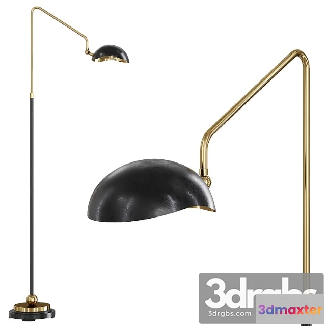 983618 - Restoration hardware convessi floor lamp black and brass