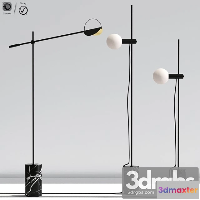 983626 - Revolve & leaves floor lamp
