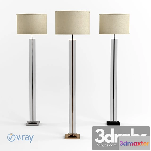 983638 - Rh French Column Glass Floor Lamp