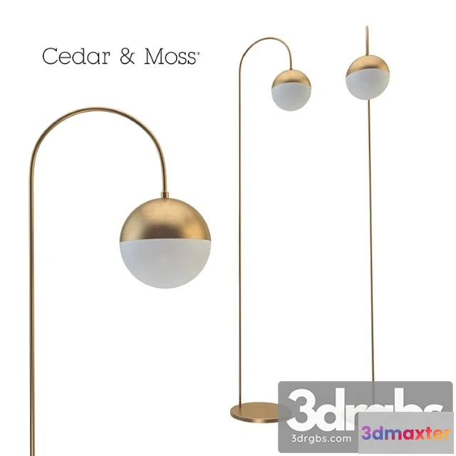 983776 - Torcher cedar & moss floor lamp