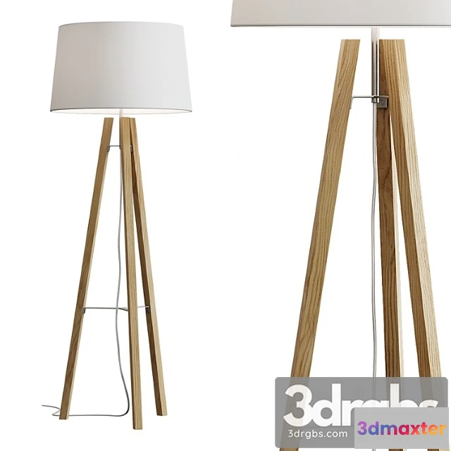 983810 - Tripod wood floor lamp