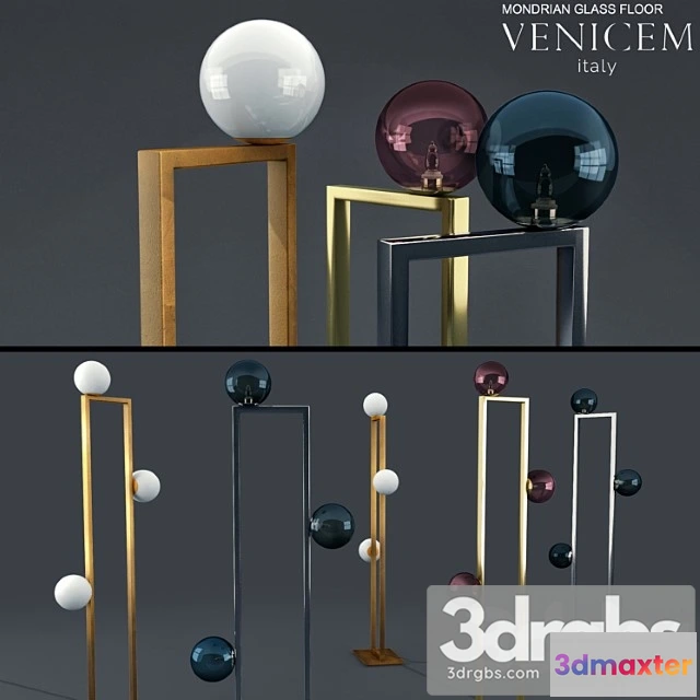 983826 - Venicem mondrian glass floor lamp