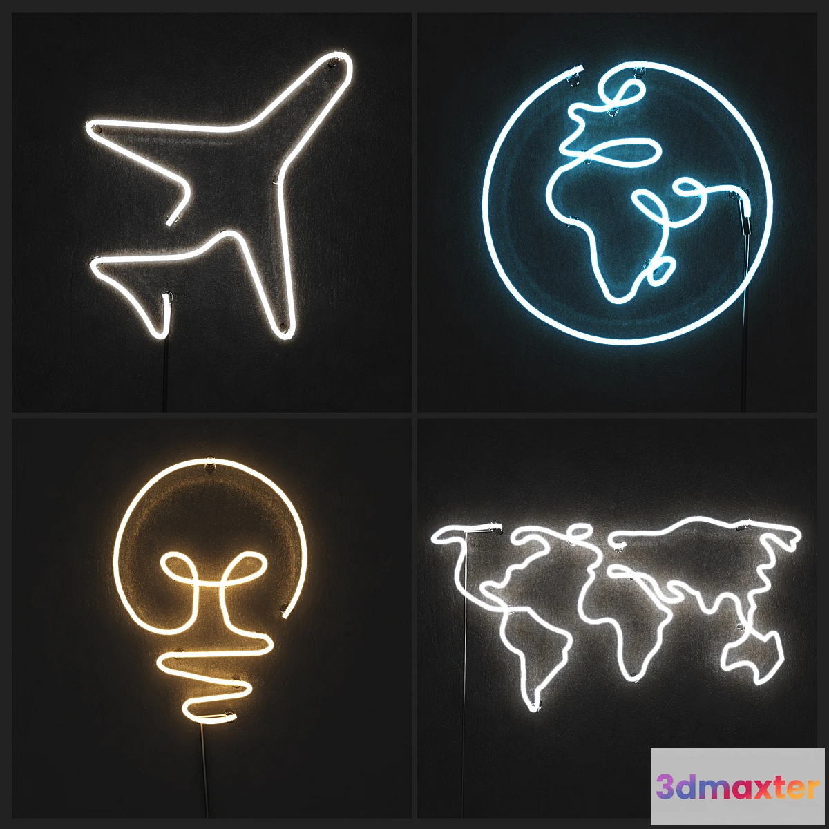 1301159 - Neon light. Set 2 3D Max