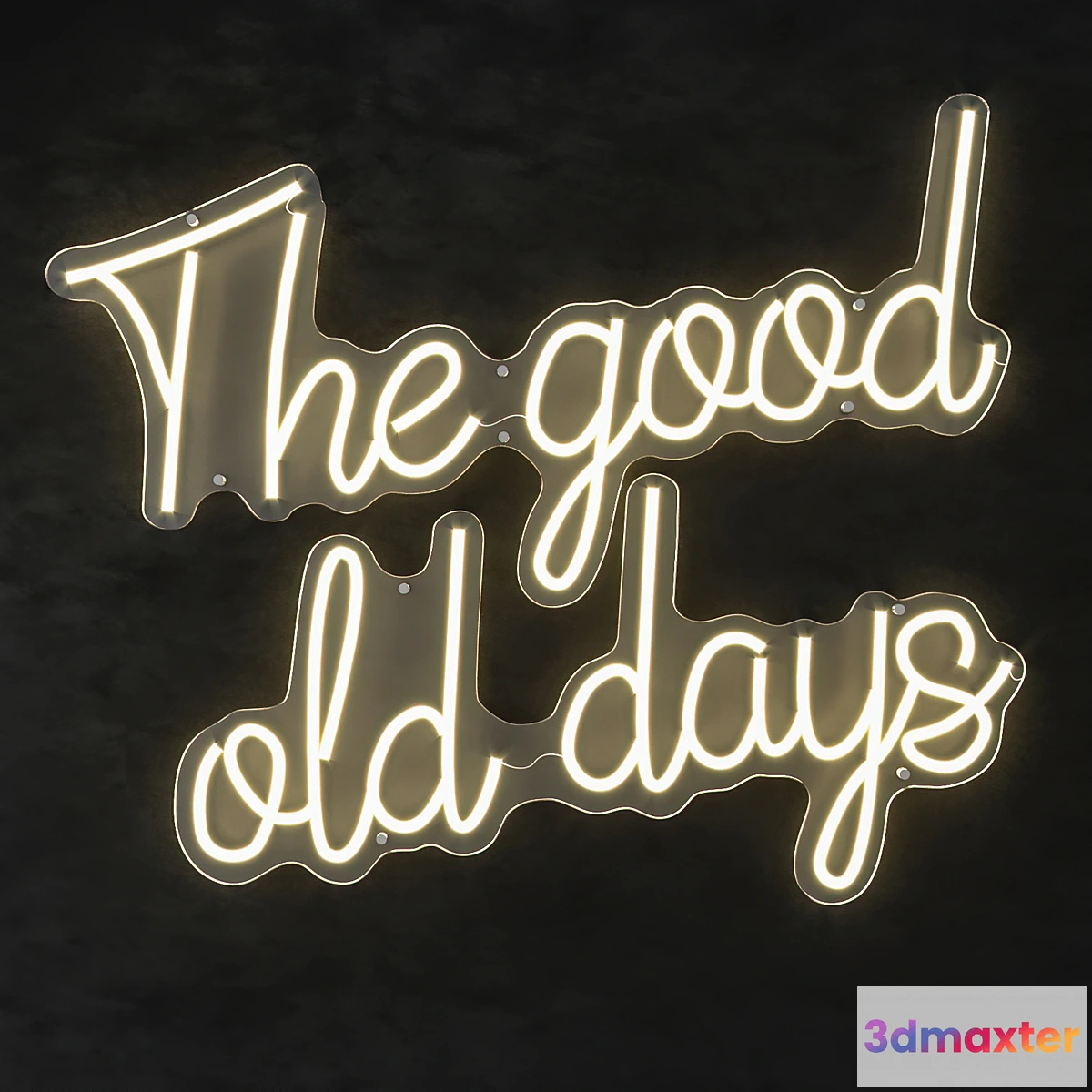 1307998 - LED text the good old days eichholtz - No.2 3D Max