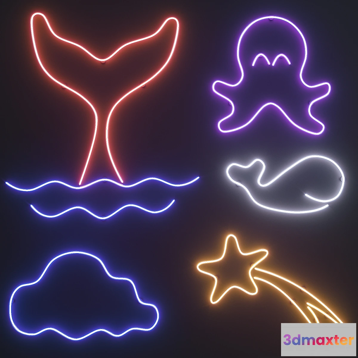 1333766 - Neon Set 4 3D Max