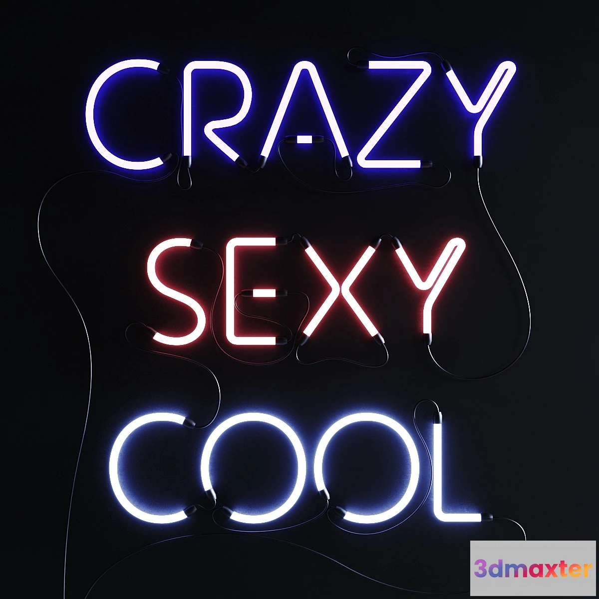 1347320 - Neon Set 019 Neon Sign - No.2 3D Max