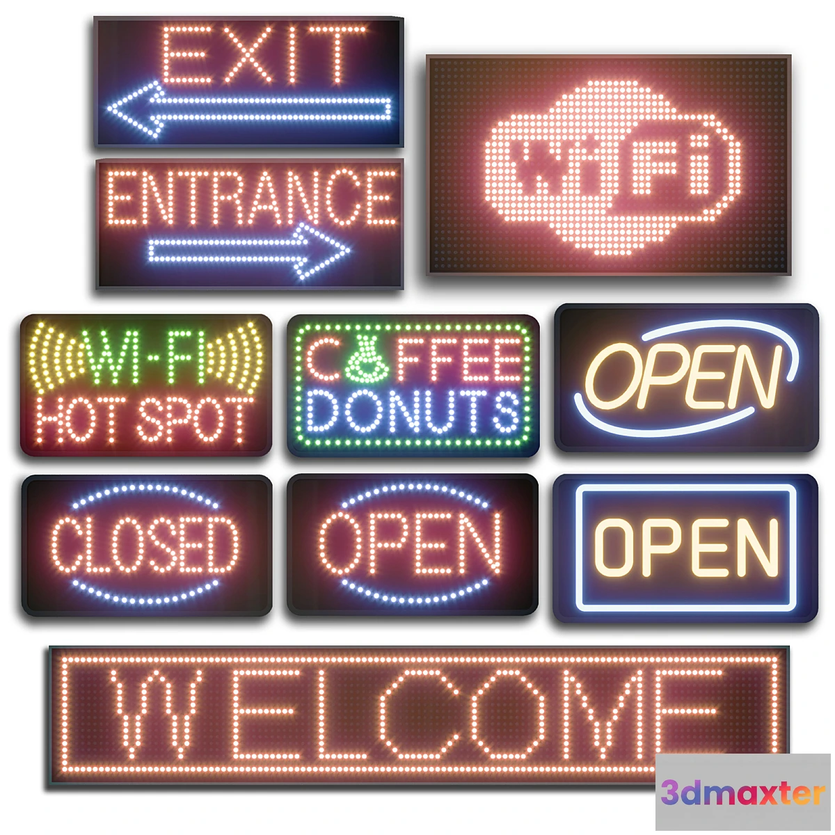 1356255 - LED display modules. Set 04 3D Max
