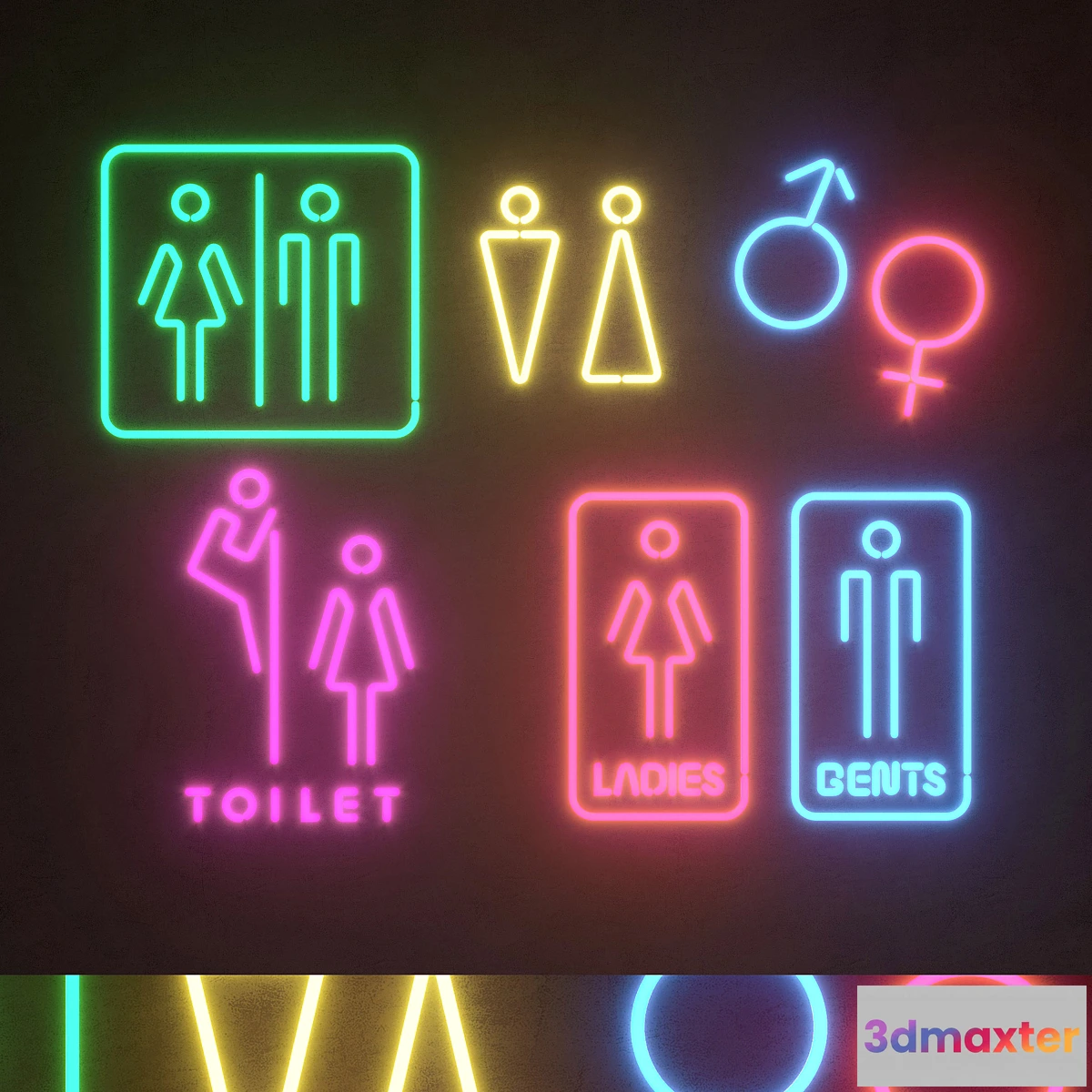 1398312 - Light modules. Set 50. Neon 3D Max