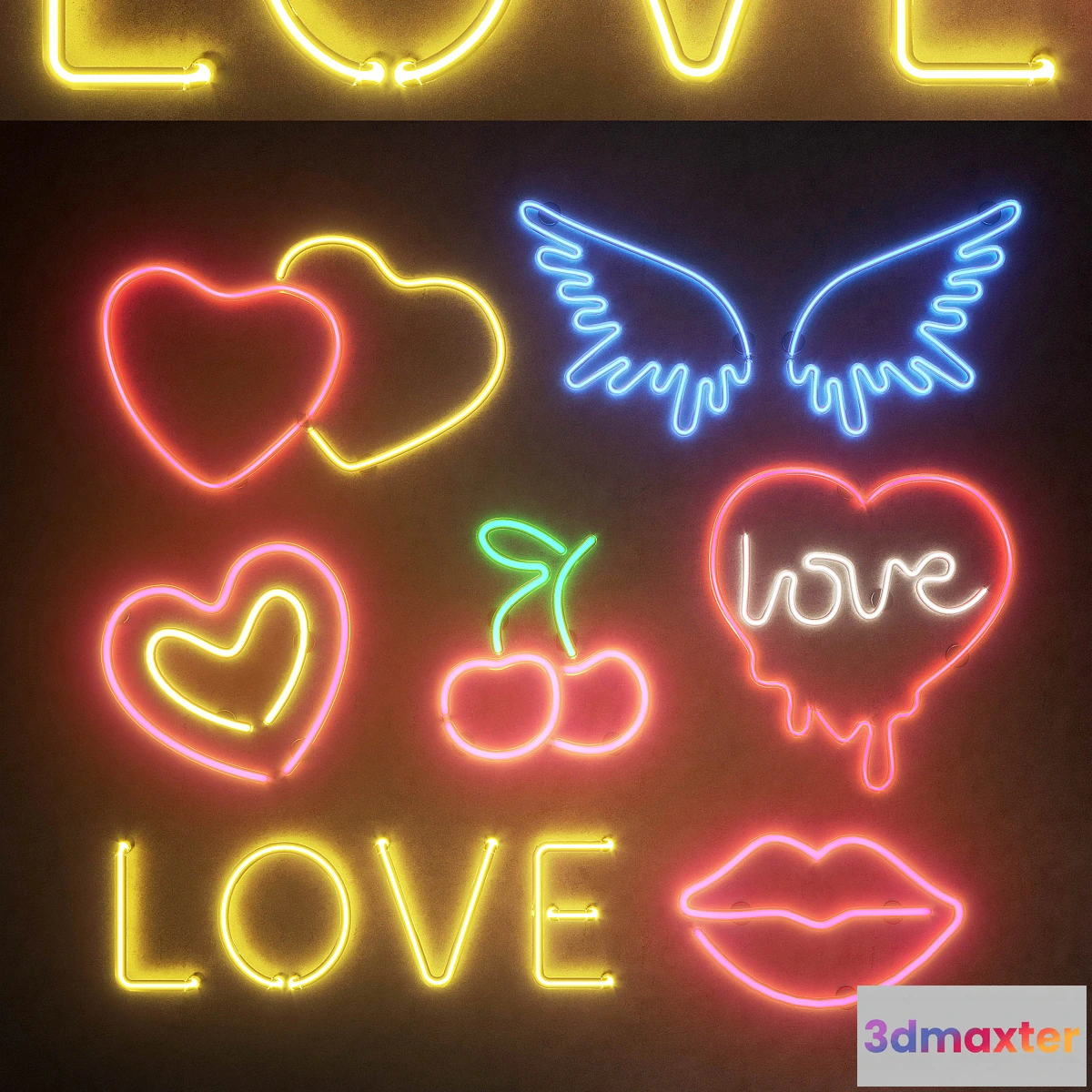 1401348 - Light modules. Set 29. Neon 3D Max