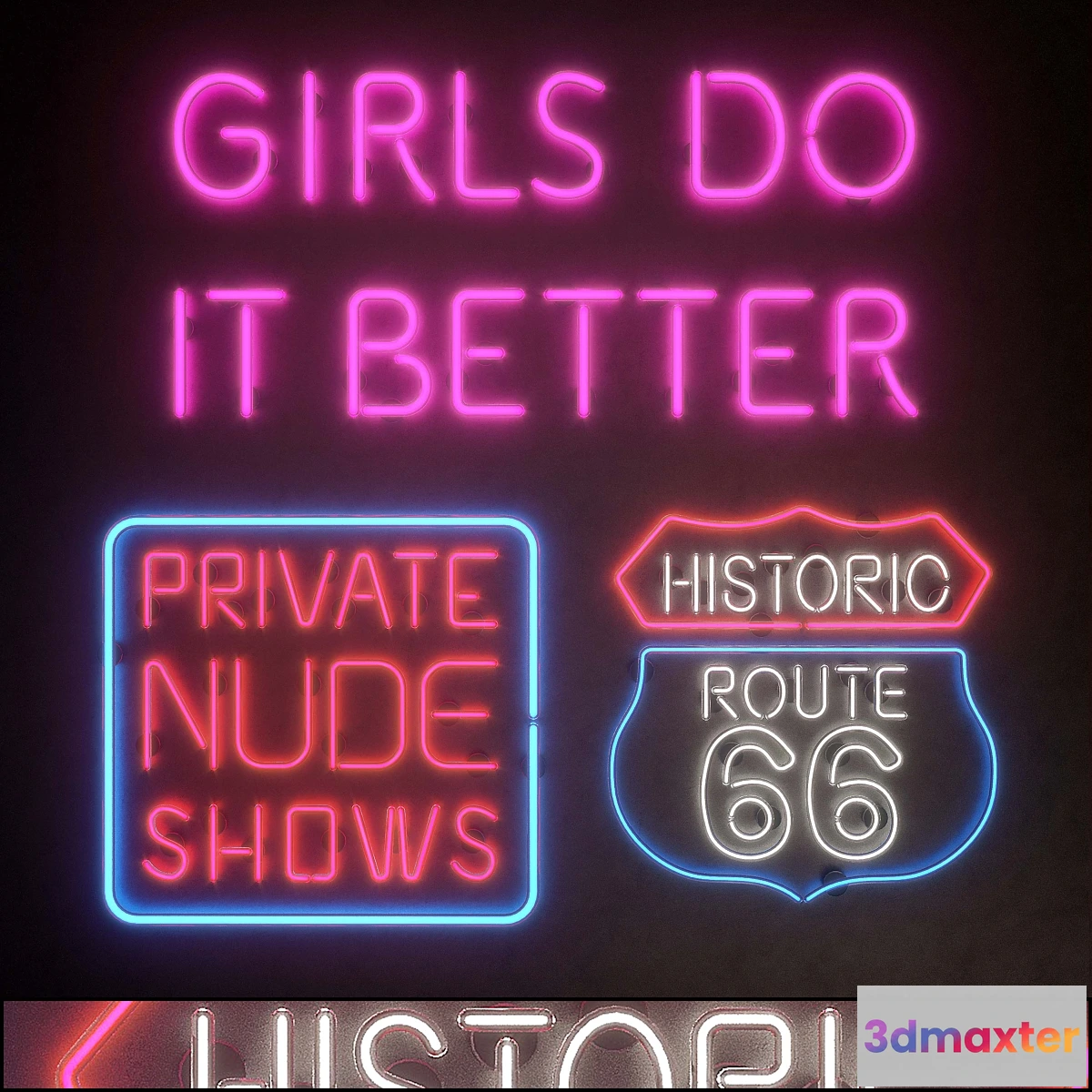 1405792 - Light modules. Set 18. Neon 3D Max