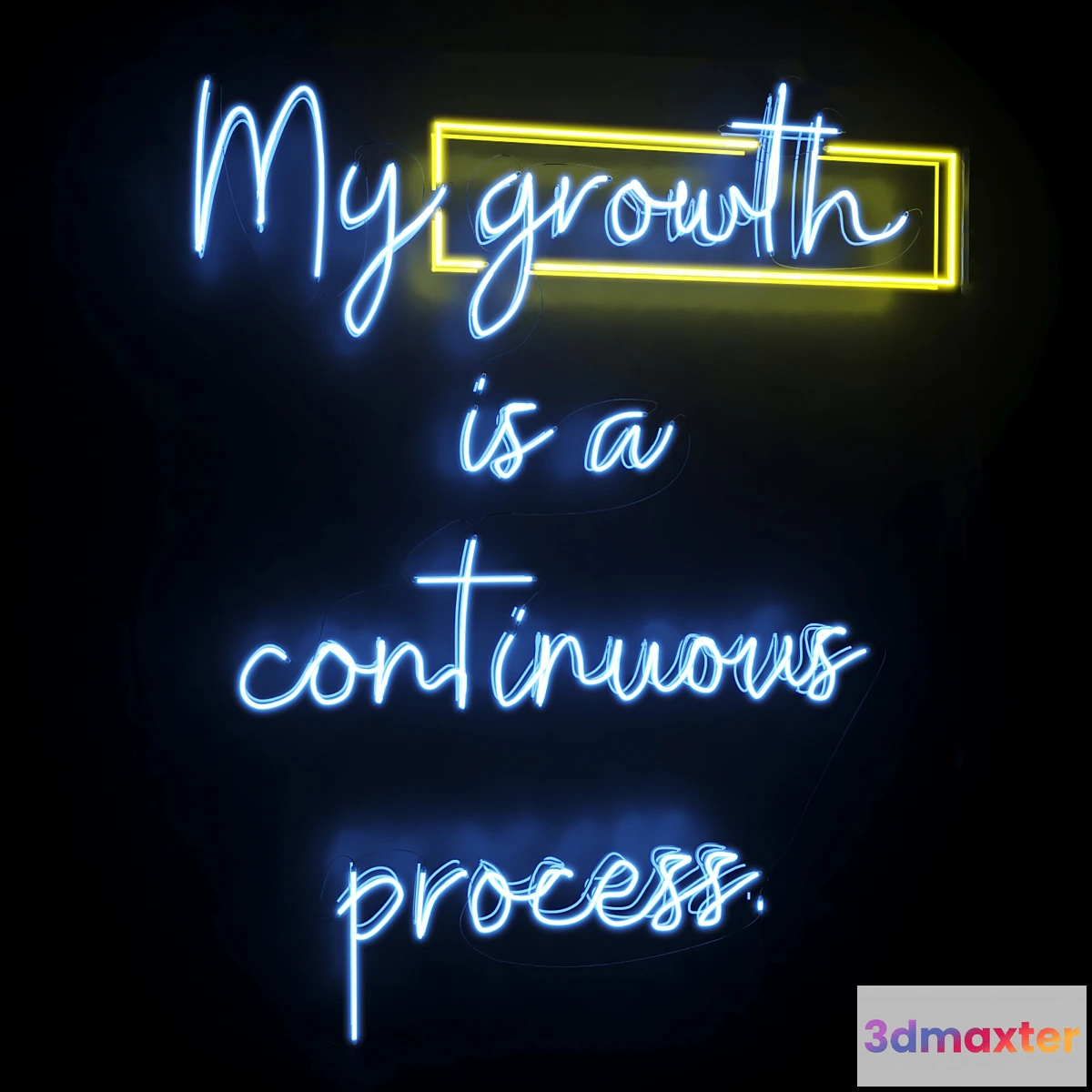 1415772 - Neon Text 03 Growth 3D Max