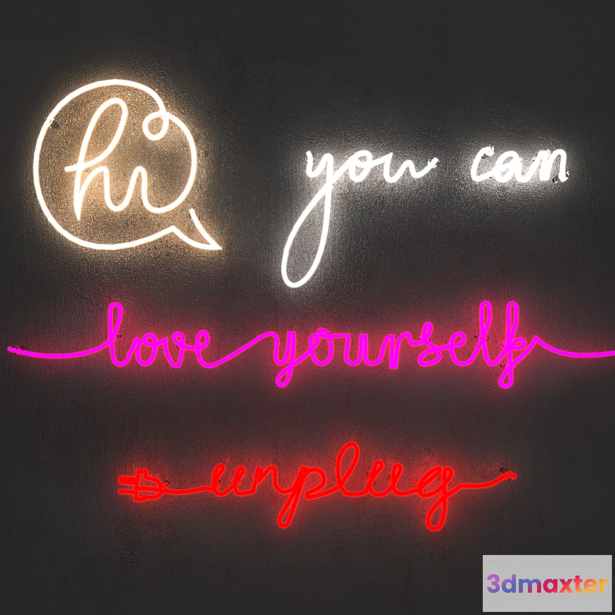 1423992 - Neon light. Set 5 3D Max